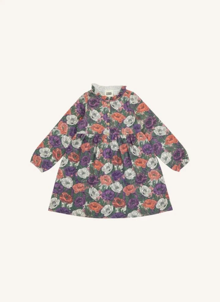 Studio Bohème - Vermont Floral Print Dress, Organic Cotton | Purple