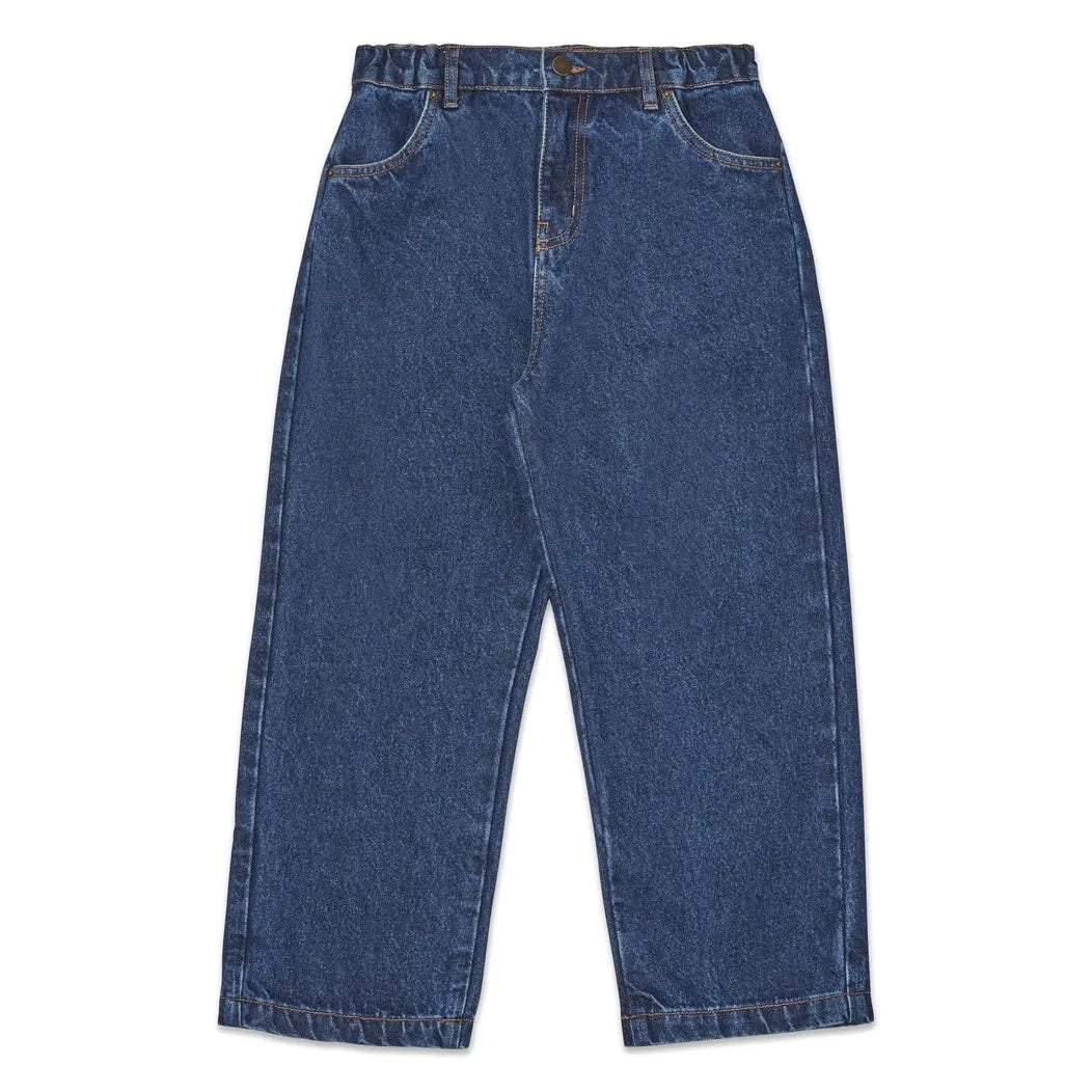 Main Story - Organik Pamuklu Geniş Paça Jean | Vintage mavi denim