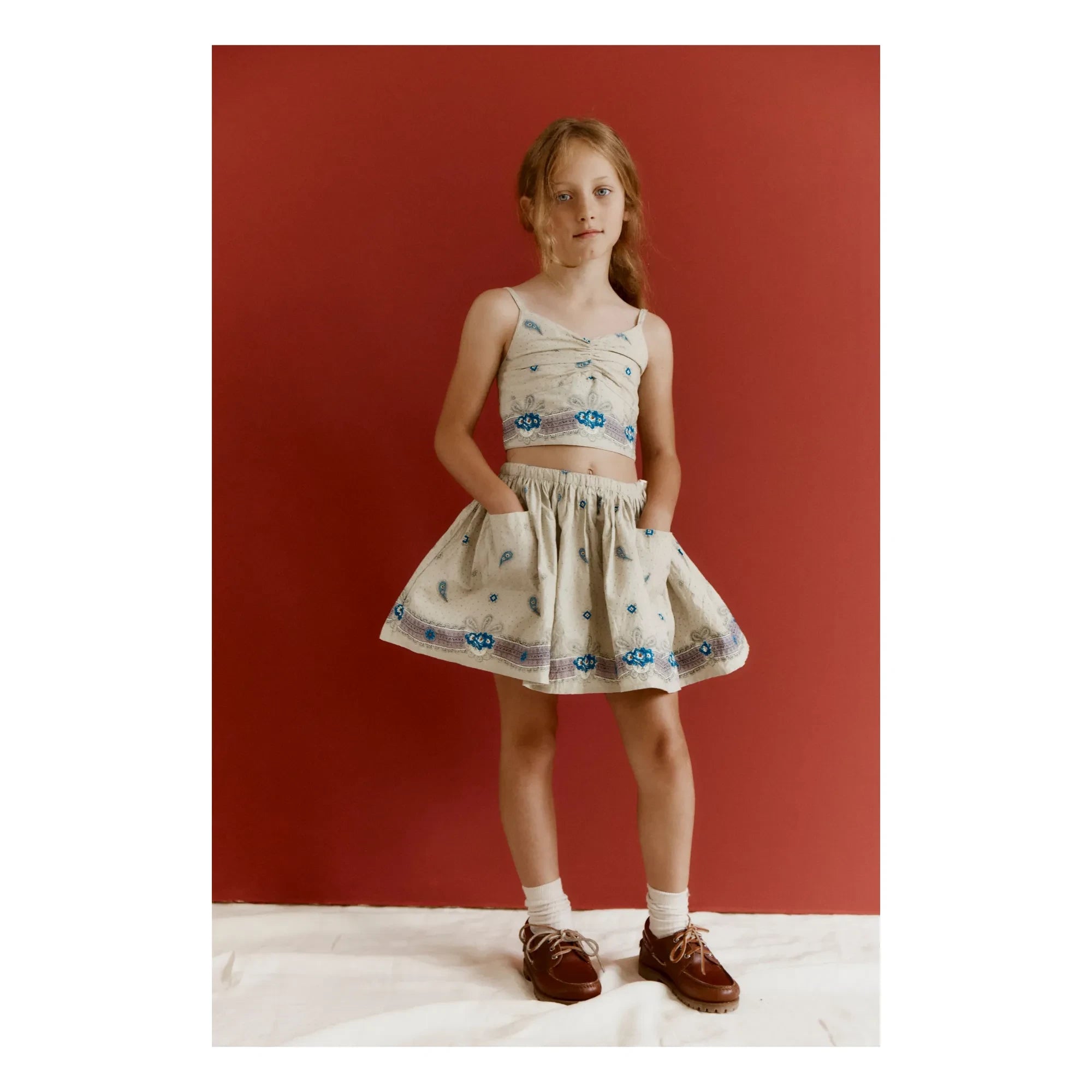 Caramel - Myla Paisley Skirt | Ivory