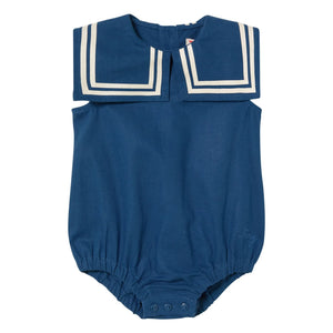 Tinycottons - Linen Romper | Navy Blue