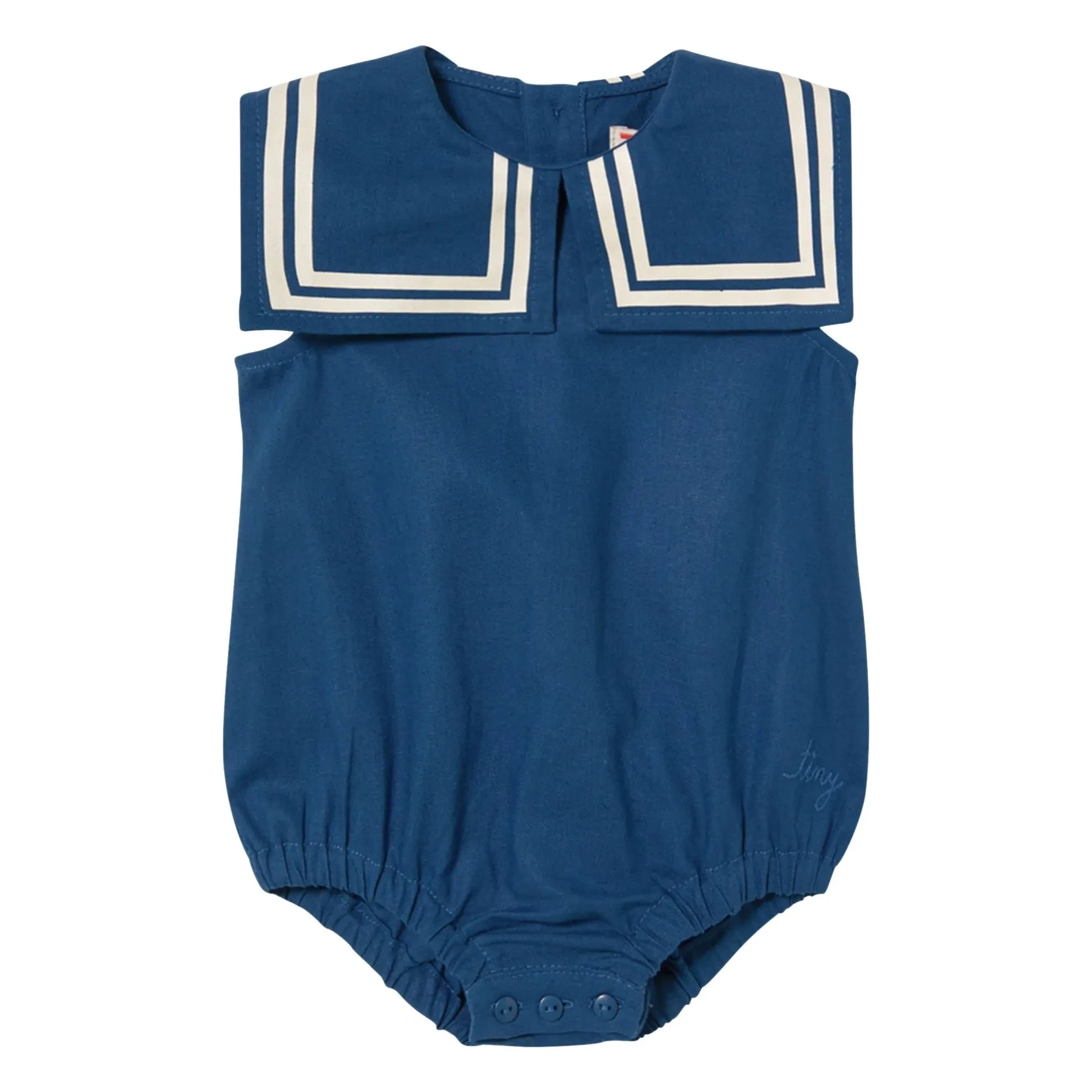 Tinycottons - Linen Romper | Navy Blue