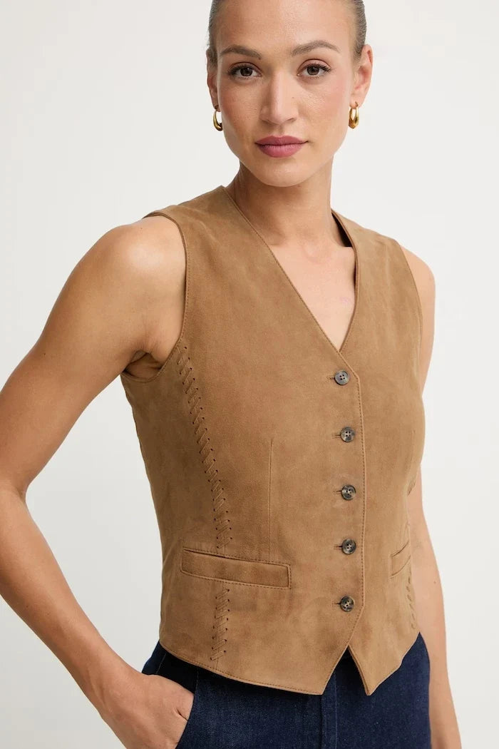 Weekend Max Mara Women's Suede Vest VETUSTA