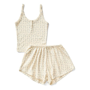 Soor Ploom - Favorite Floral Organic Cotton Tank Top and Shorts Set | Powder Pink
