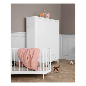 Oliver Furniture - 3-Door Birch Wardrobe 204 x 168 cm | White