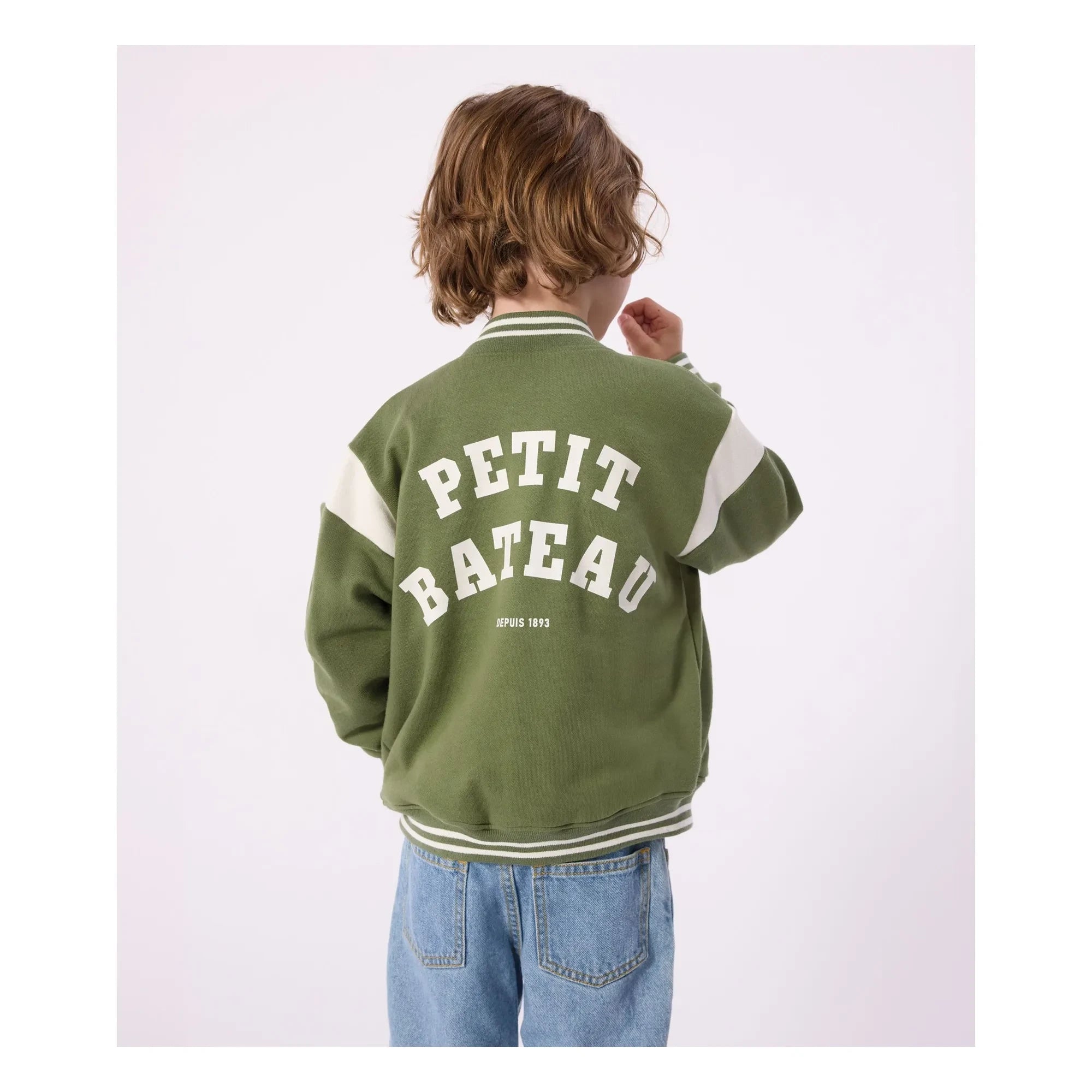 Petit Bateau - Teddy Fleece Wide Fit Jacket | Olive