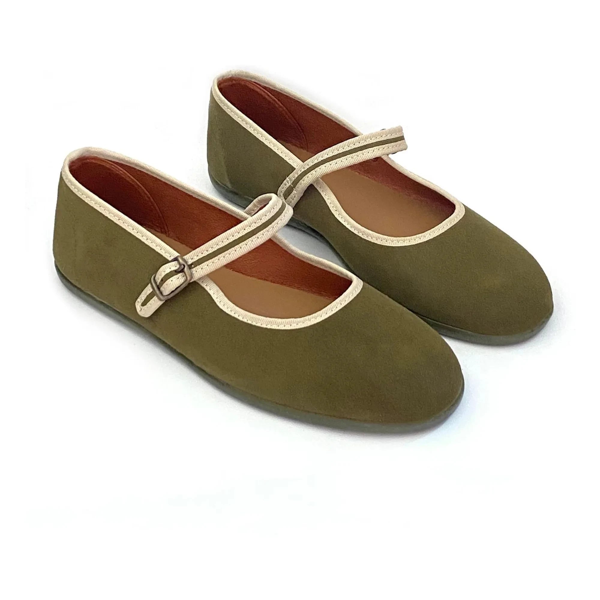 Hermosilla - Honfleur Ballerinas - Women's Collection | Khaki