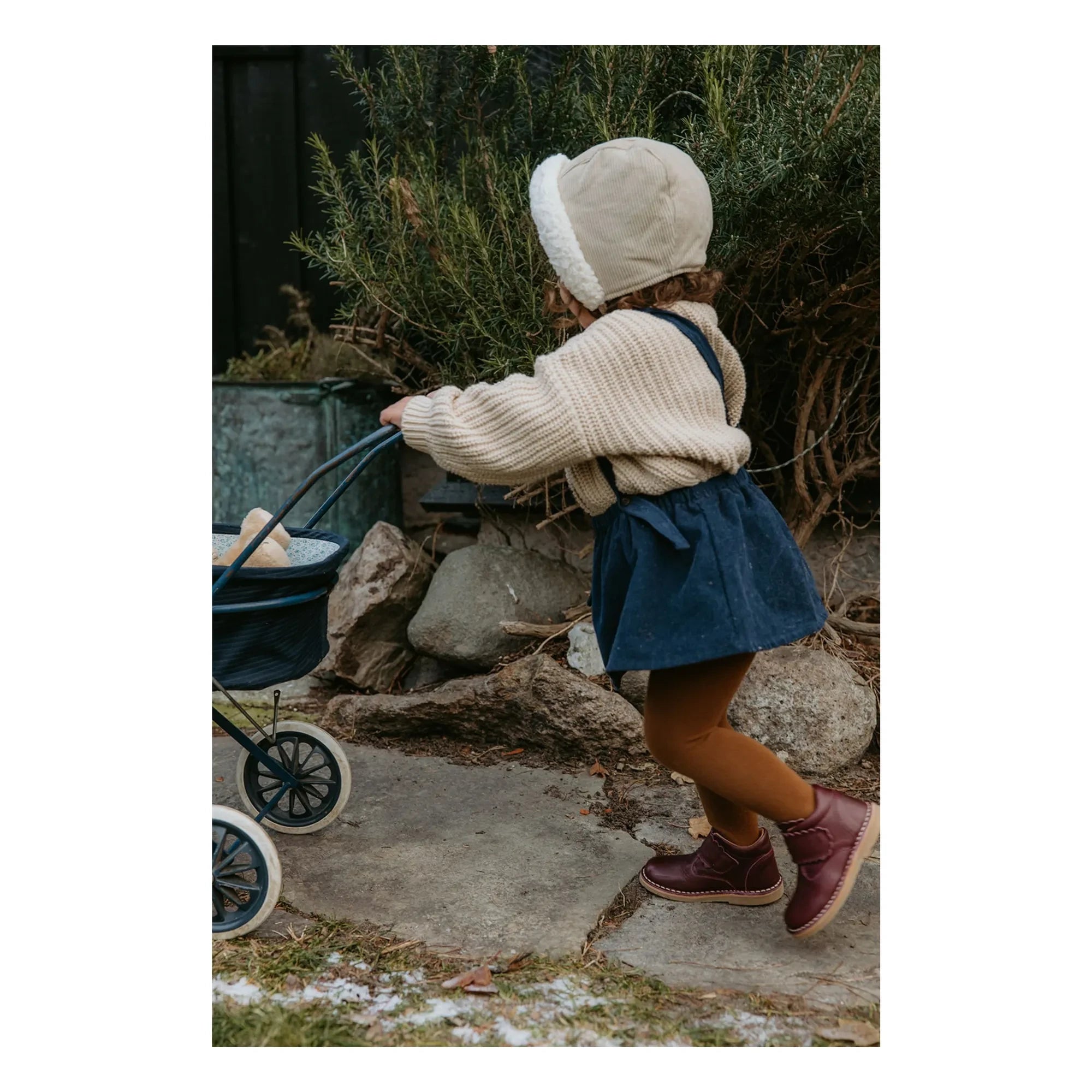 Petit Nord - Striped Trawling Boots | Burgundy