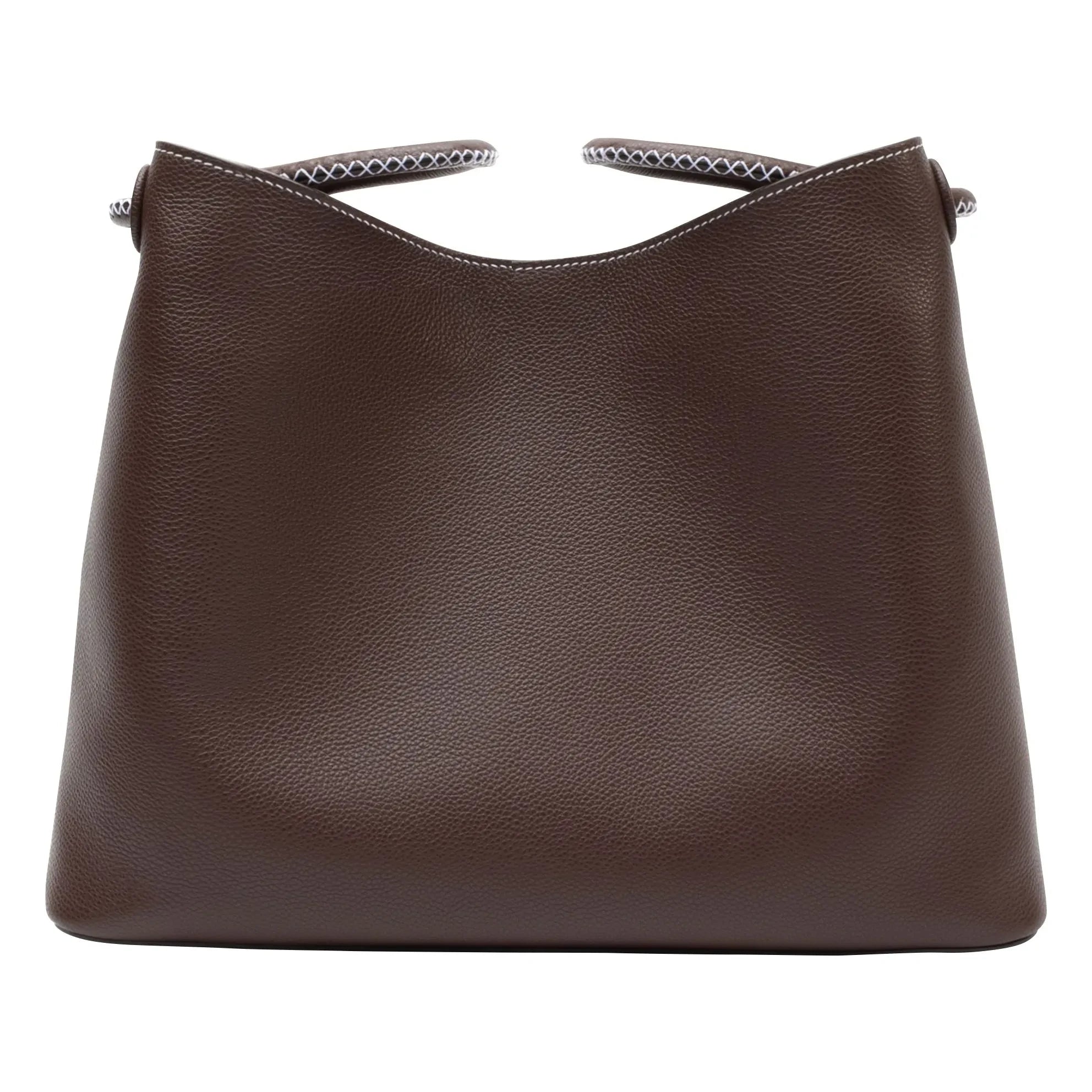 Handing - Vosges Grainé leather bag | Dark Brown