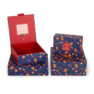 Legami - Medium Christmas Gift Box - Gingerbread - Retail Box