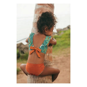 Pepita & Me - Ilana Palm Ruffled Swimsuit | Green