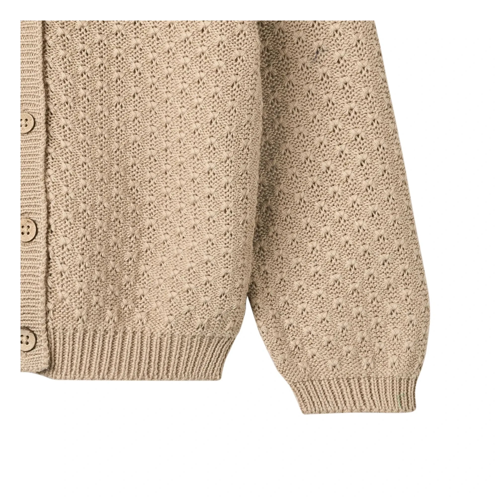 Wheat - Magnella Organic Cotton Cardigan | Ecru