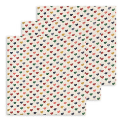 Konges Sløjd - Heart Organic Cotton Cloths - Set of 3
