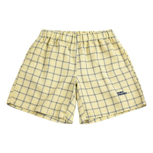 Bobo Choses - Organic Cotton Checked Shorts | Yellow
