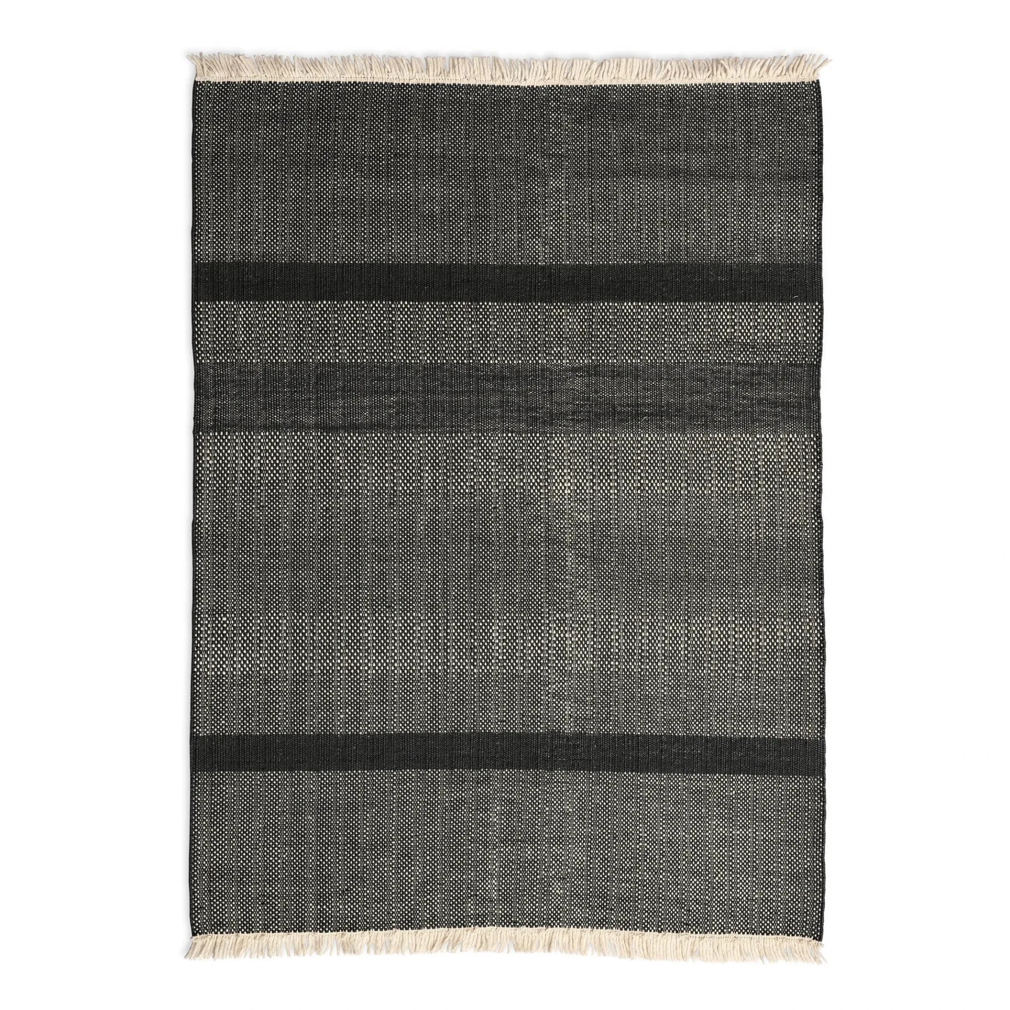 Nanimarquina - Tres Textured Rug, Elisa Padrón | Black