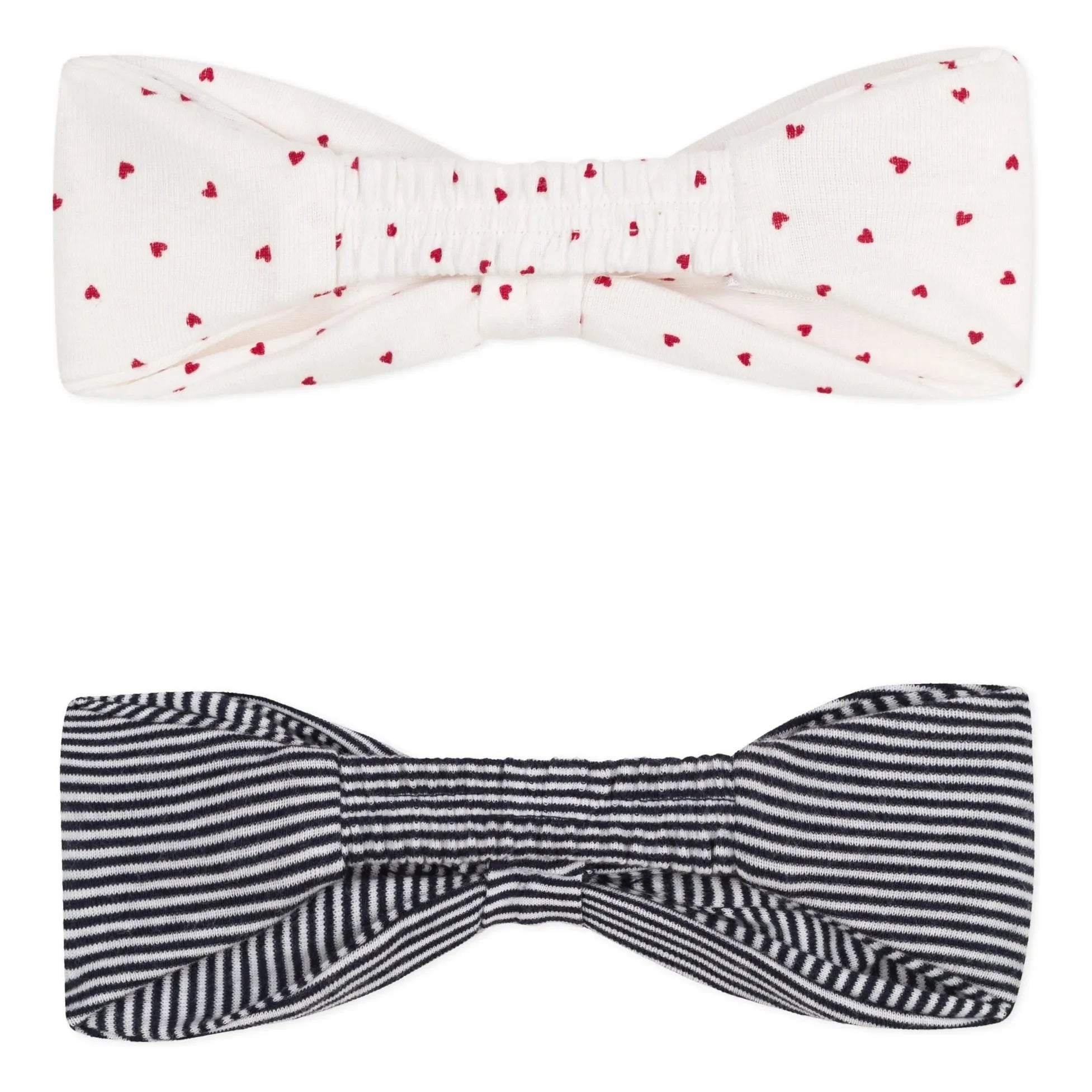 Petit Bateau - Pack of 2 Organic Cotton Headbands | Ecru