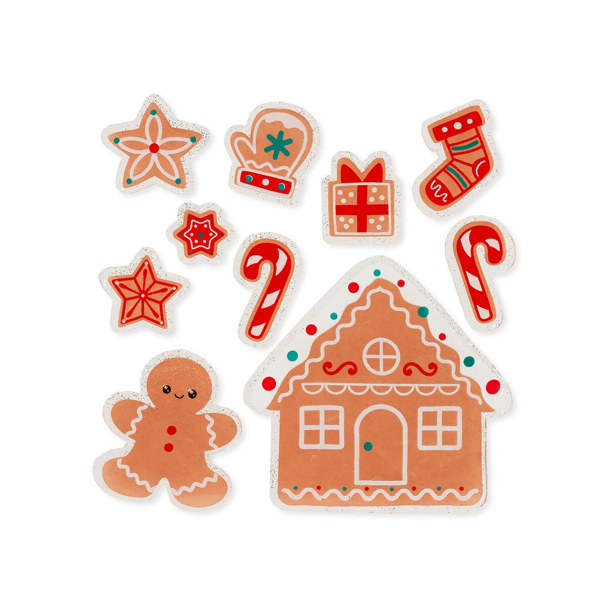 Legami - Gel Window Stickers Set - Window-Glow - Small - Santa Claus