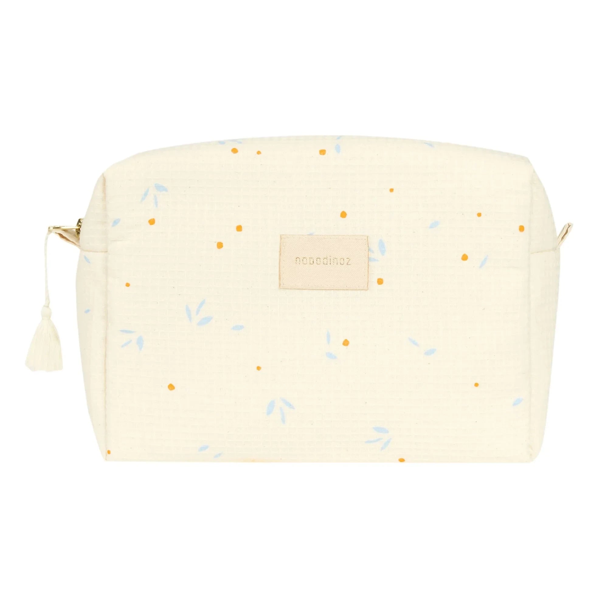 Nobodinoz - Canvas Bag Diva Orange Cherries | Beige