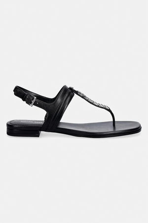 MICHAEL Michael Kors kadın düz tabanlı deri Marcia Thong Sandal
