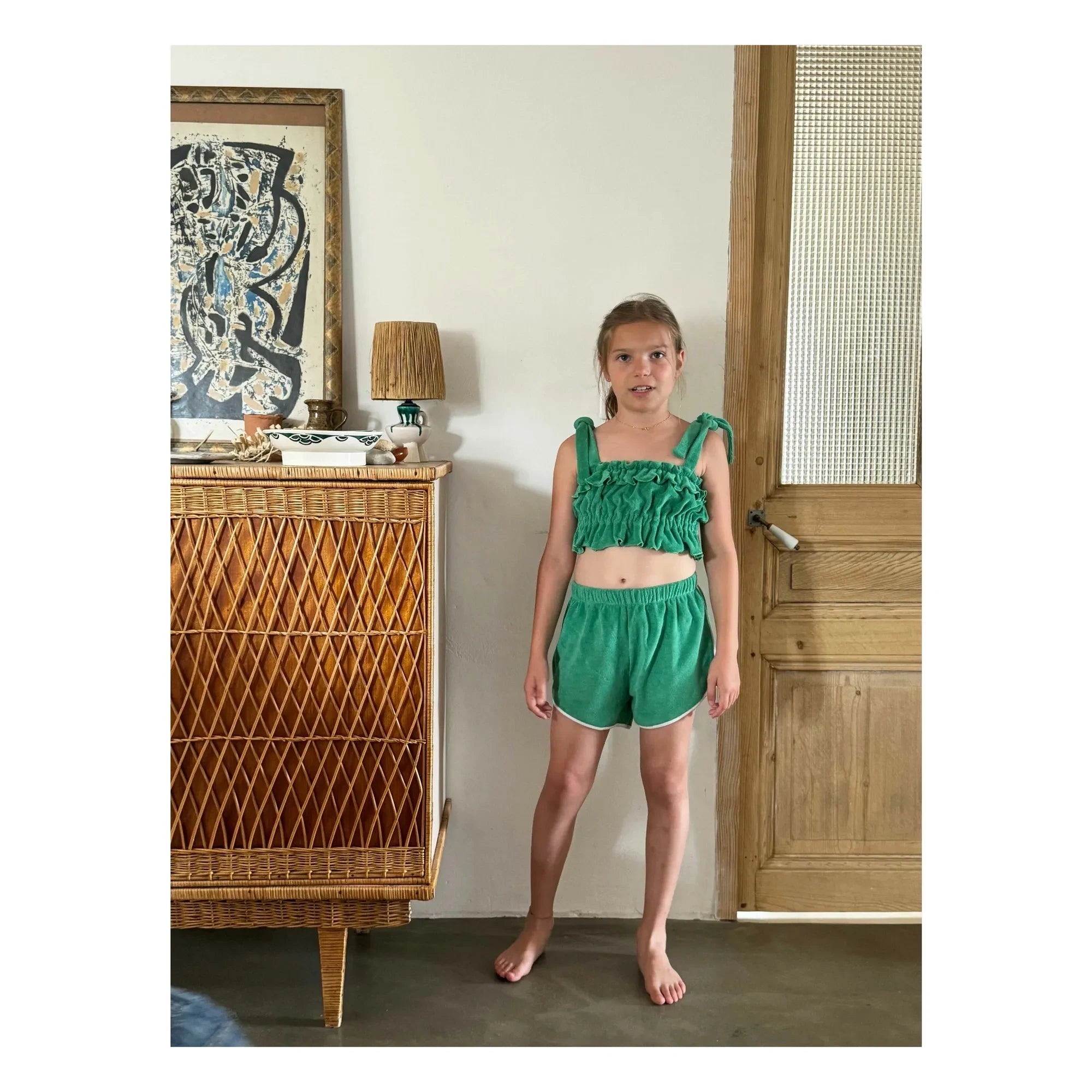 We Are Kids - Alba Organic Foam Top | Chrome Green