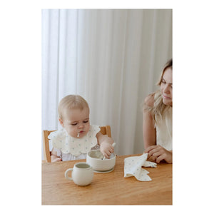Soft Spot - Purple Violet Organic Cotton Leaf Bibs - Set of 3 | Blue