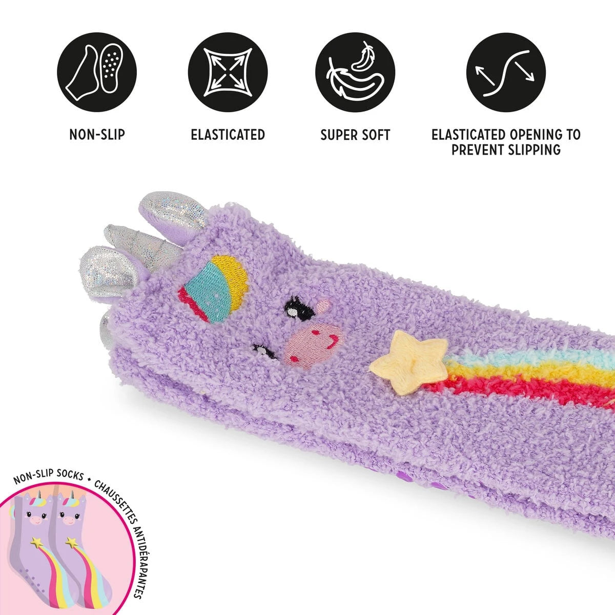 Legami - Non-slip Unicorn Socks for Adults - A Perfect Fit!