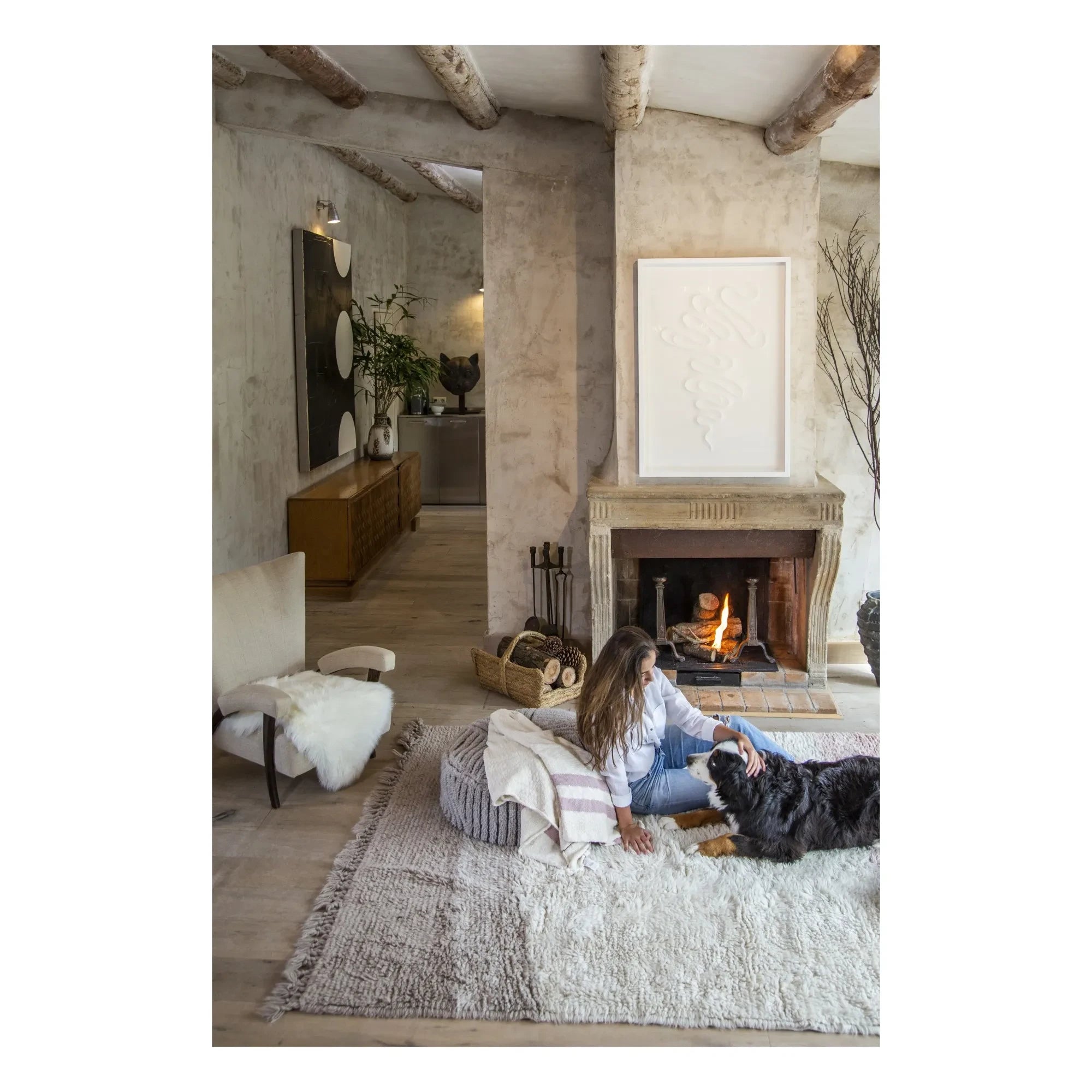 Lorena Canals - Sounds of Summer Wool Rug | Pink