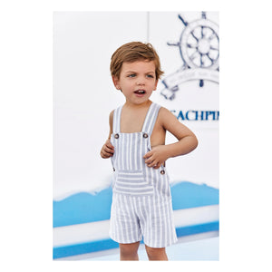 Tartine et Chocolat - Striped Romper | Light Blue
