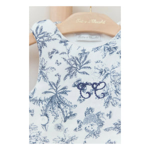 Tartine et Chocolat - Toile de Jouy Sleeping Bag | Navy Blue
