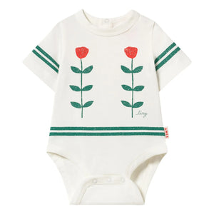 Tinycottons - Body Roses Organic Cotton | White