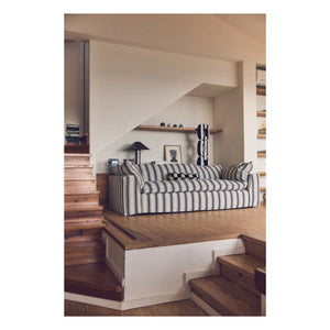 HKliving - Nomad 2-Person Striped Sofa | Chalk