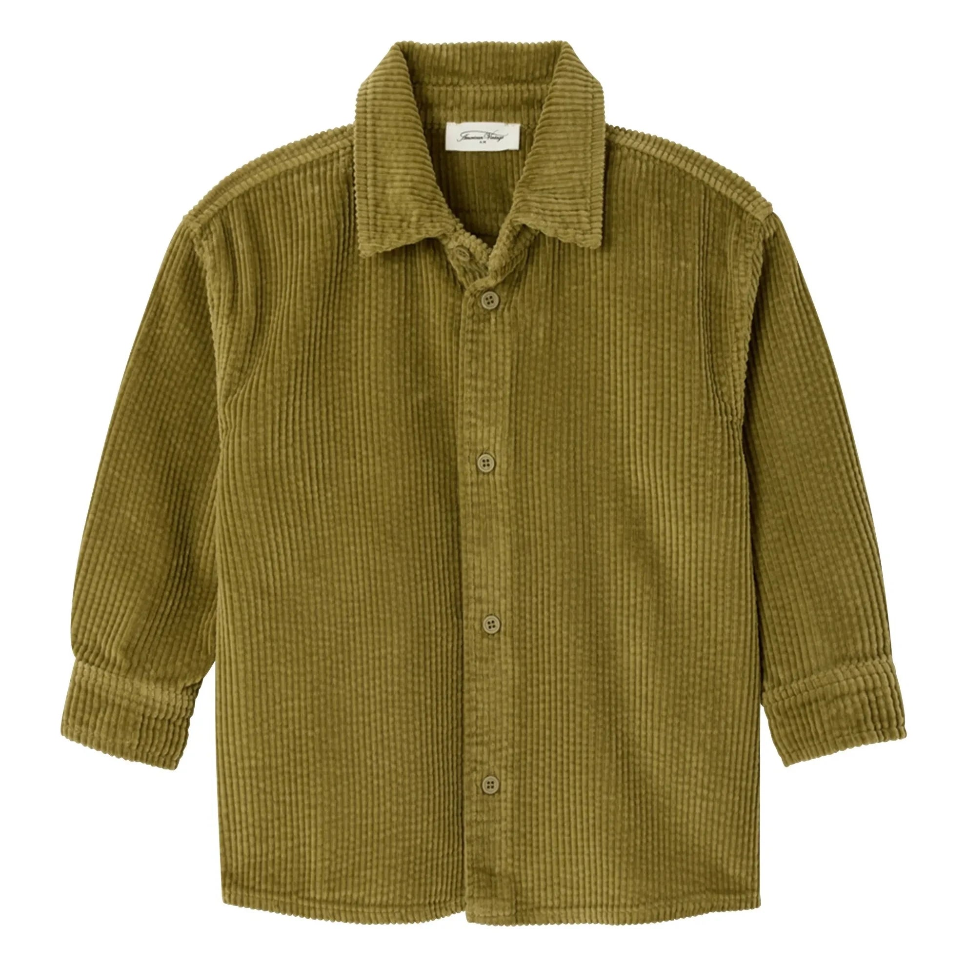 American Vintage - Padow Organic Cotton Velvet Shirt | Light Khaki