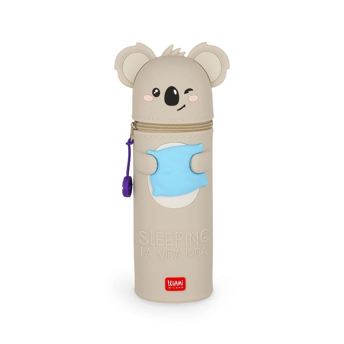 Legami - Koala "Sleeping la Vida Loca" 2-in-1 Silicone Pencil Case - Kawaii