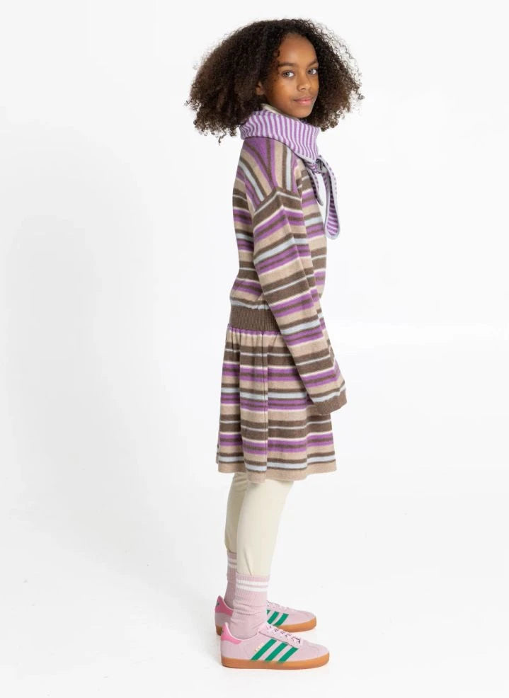 Smallable Kid - Lya Striped Wool Dress | Pink