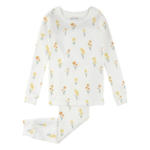 Petit Lem - Nergis Ribbed Organic Cotton Pajamas | Ivory