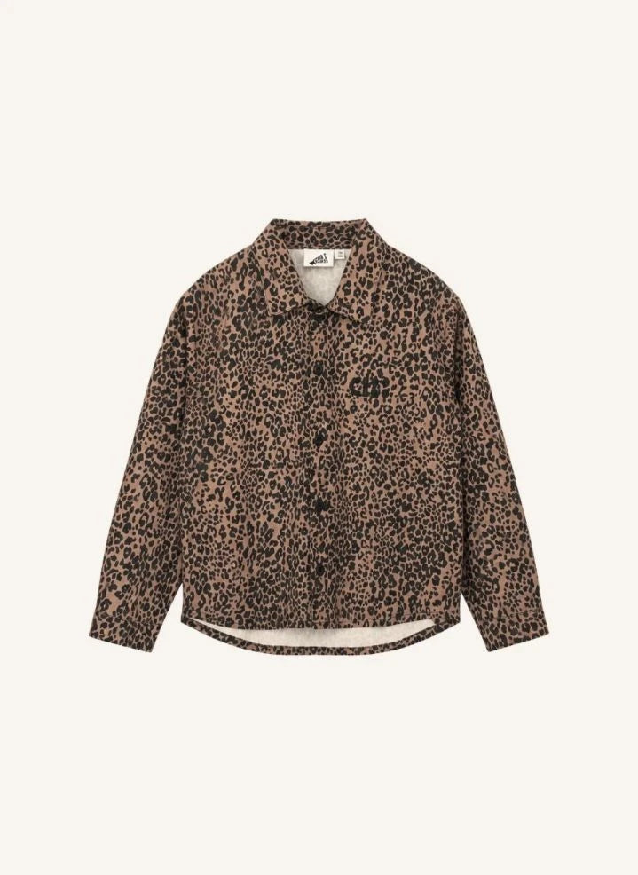 Cos I Said So - Leopar Logolu Overshirt | Kahverengi