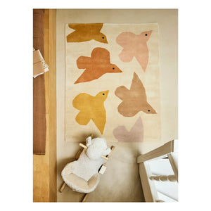 Bleuu-studio - Birds Rug | Ochre