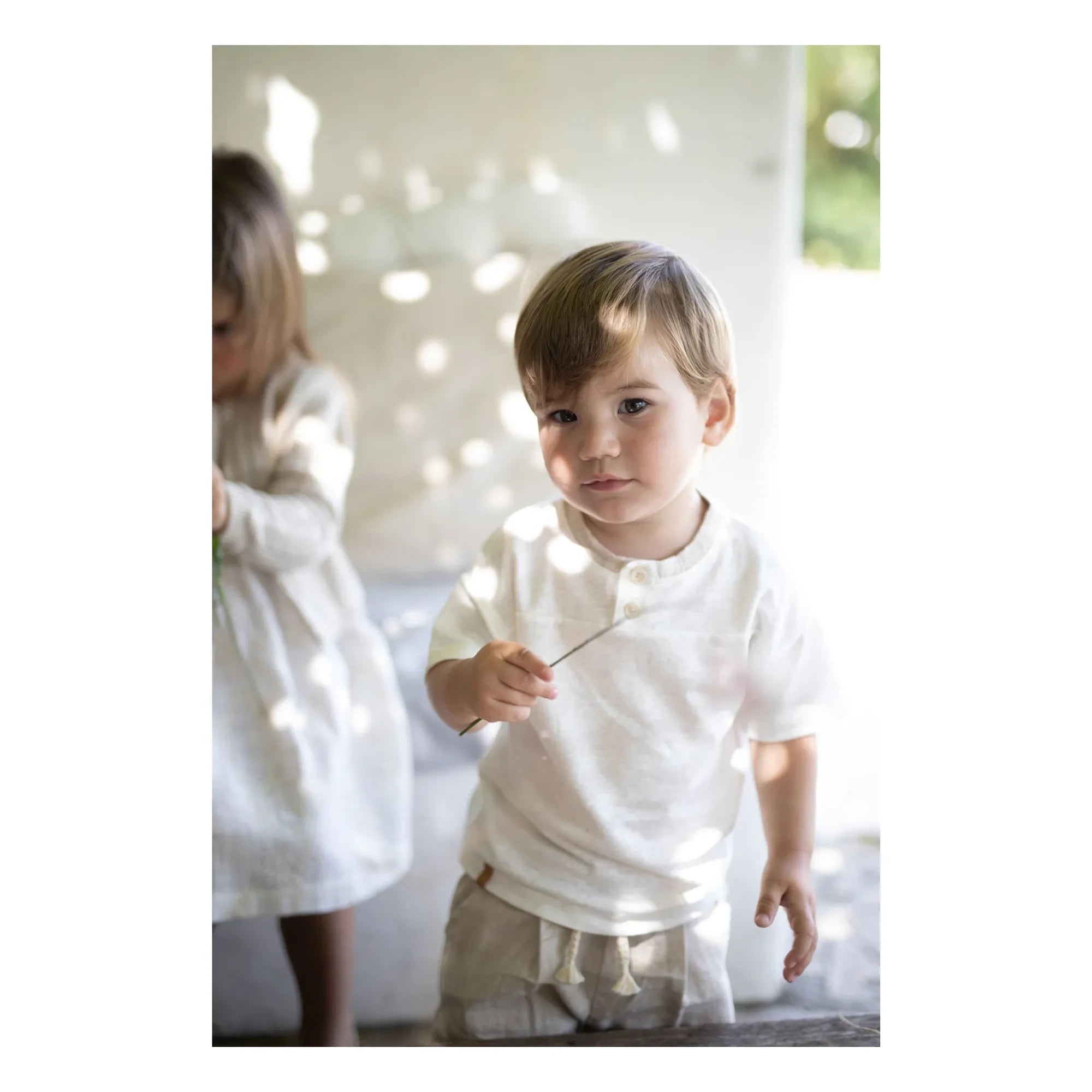 1+ in the family - Ordis Linen T-Shirt | White