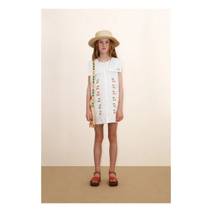 Tinycottons - Cherry Collar Dress | White