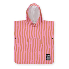Beach & Bandits - Aloha Striped Organic Cotton Poncho | Pink