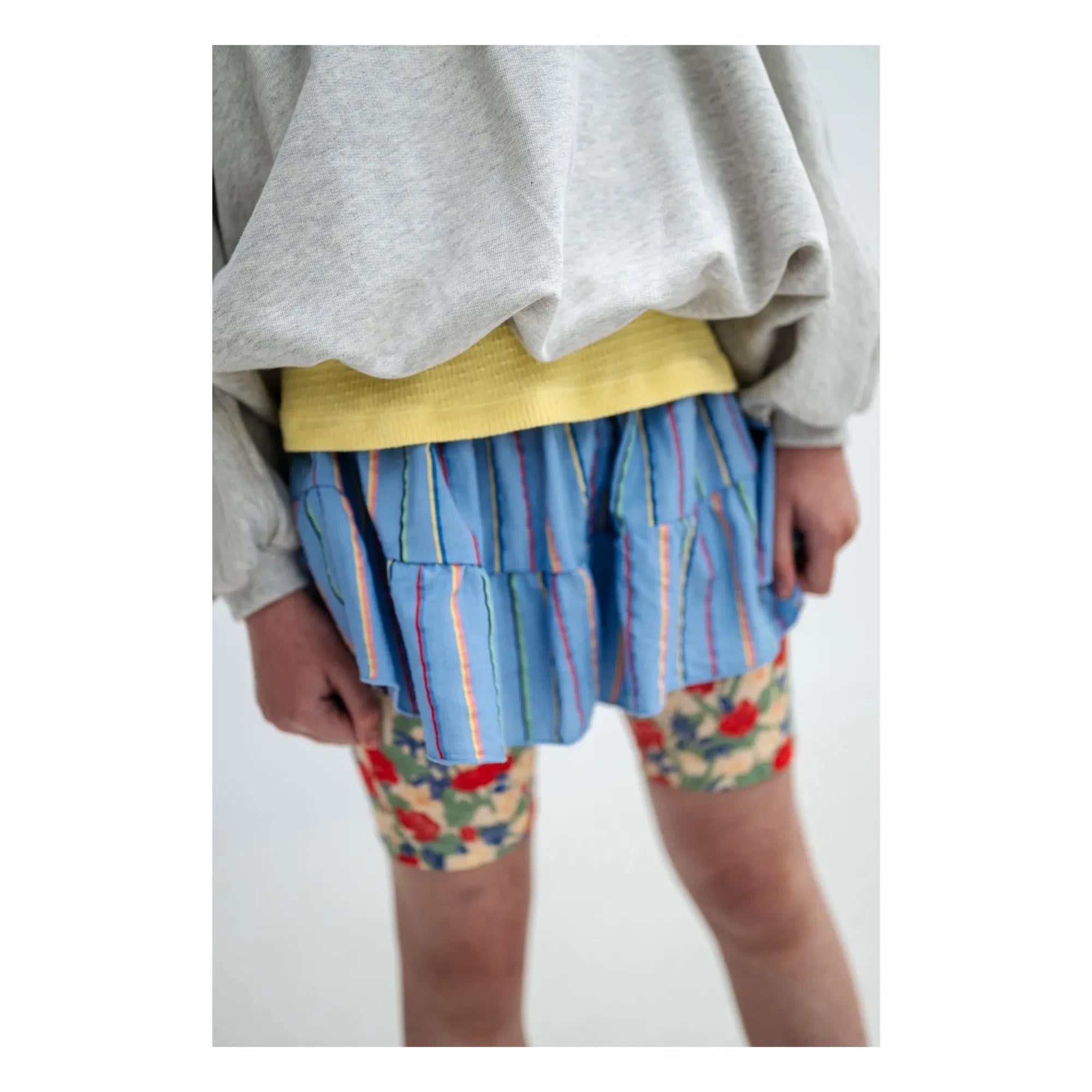 Repose AMS - Floral Patterned Bicycle Shorts Made from Recycled Fibers | Pale Yellow