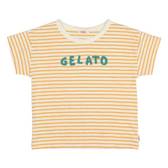 Búho - Striped Gelato Organic Cotton T-Shirt | Yellow