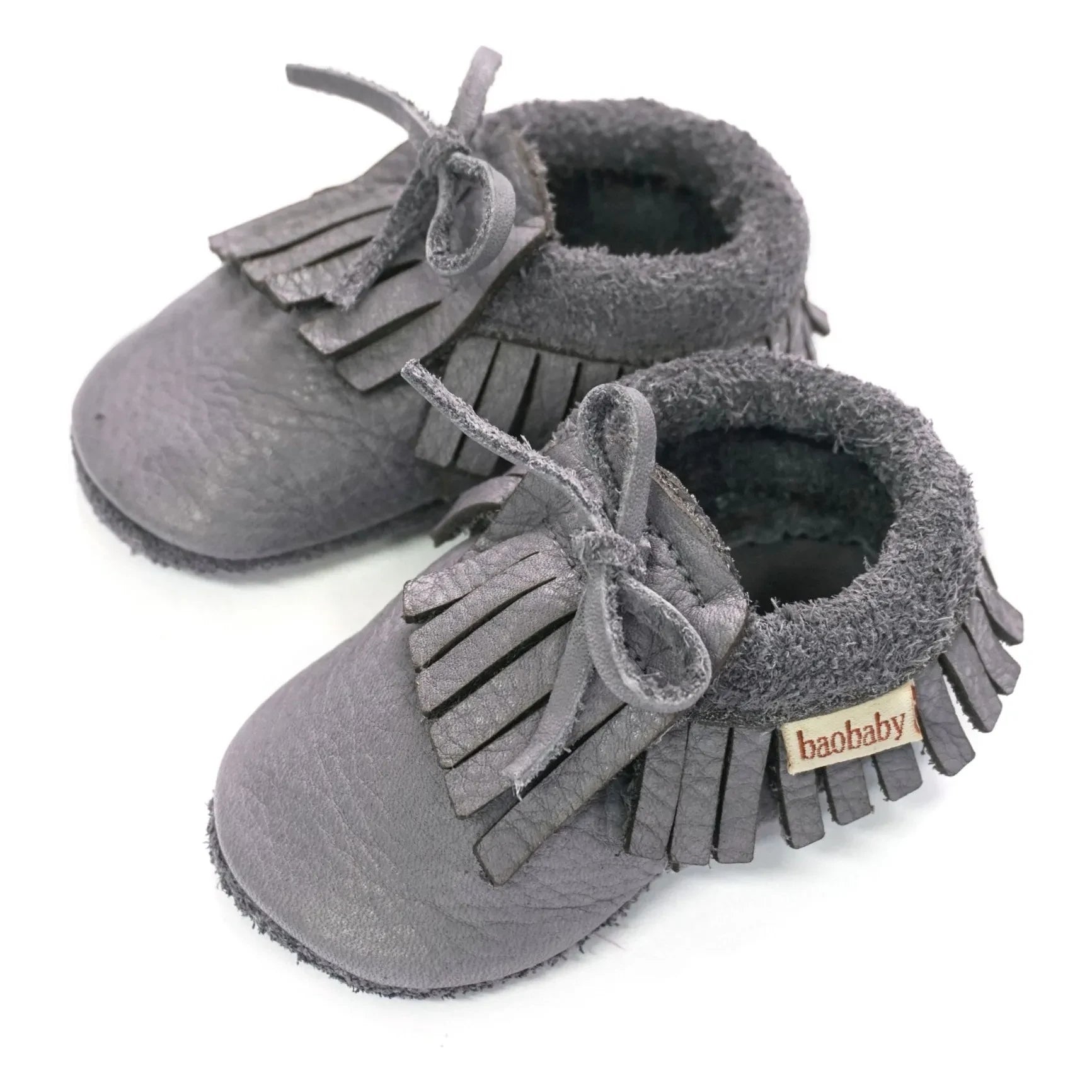 Baobaby - Fringed Sandals | Gray