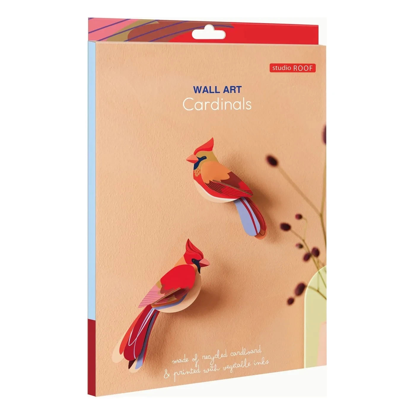Studio Roof - Cardinal Wall Decorations - Set of 2 | Red