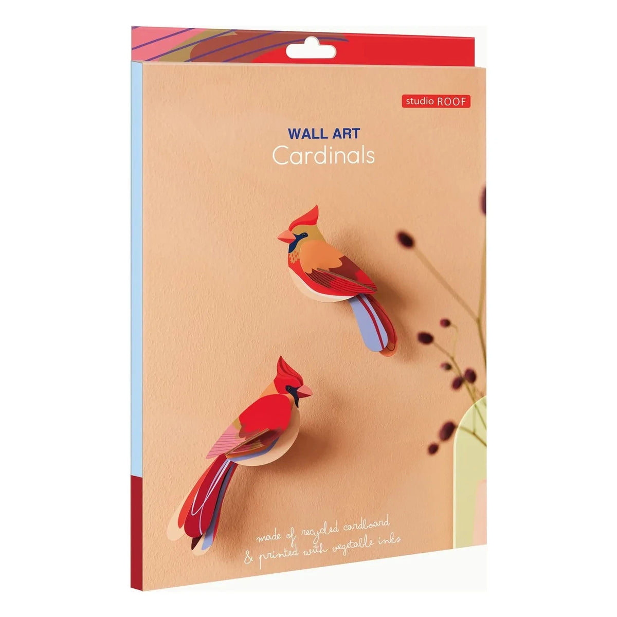 Studio Roof - Cardinal Wall Decorations - Set of 2 | Red