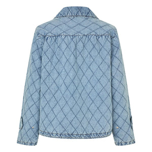 Lollys Laundry - Viola Quilted Cotton Jacket | Denim Blue