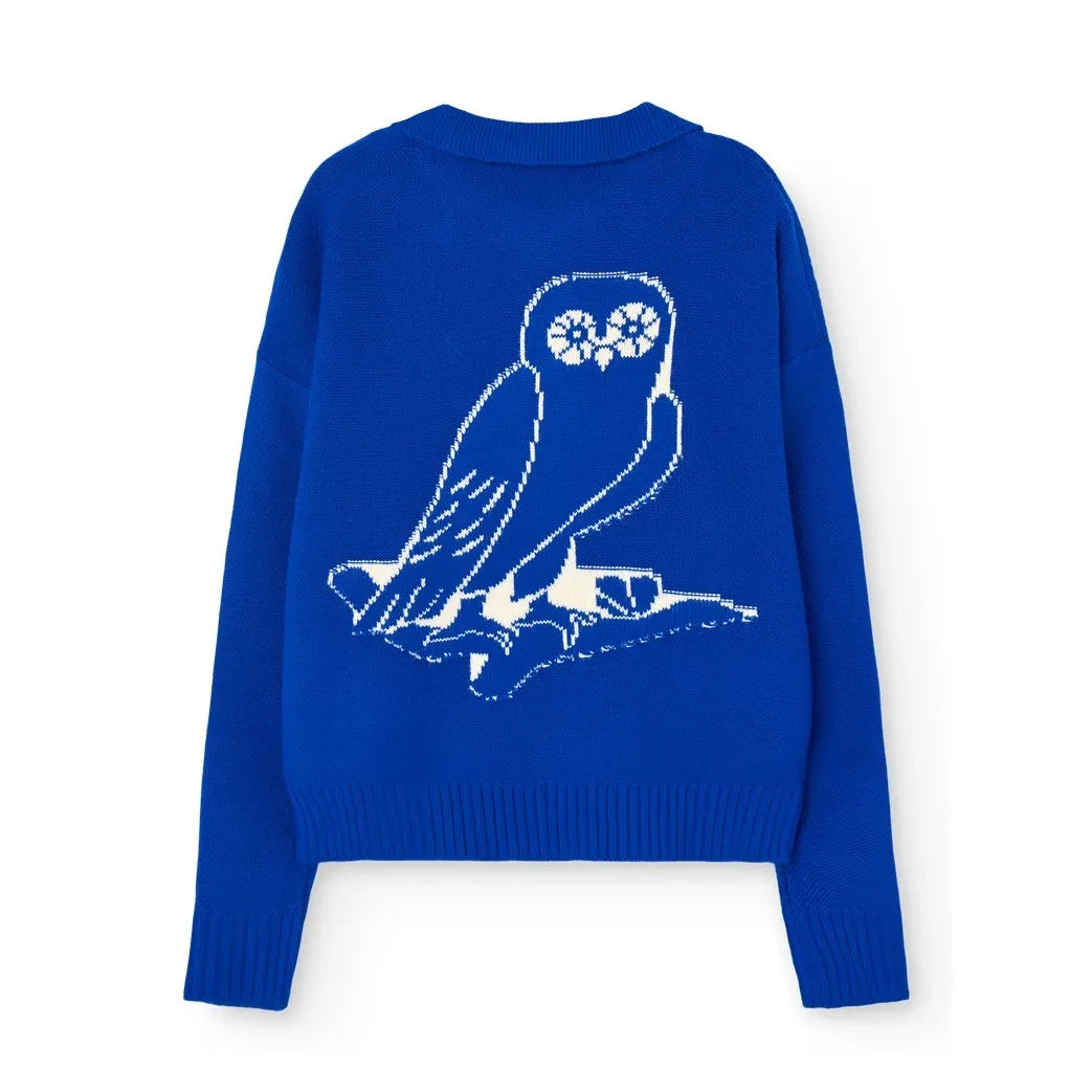 The Animals Observatory - Raven Owl Sweater | Blue