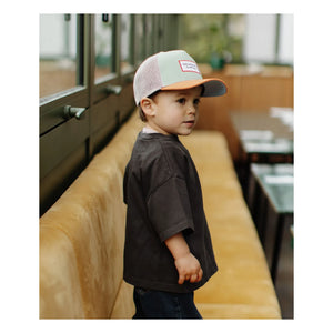 Hello Hossy - Trucker Mini Organik Pamuk Kavisli Siperlikli Şapka | Açık yeşil