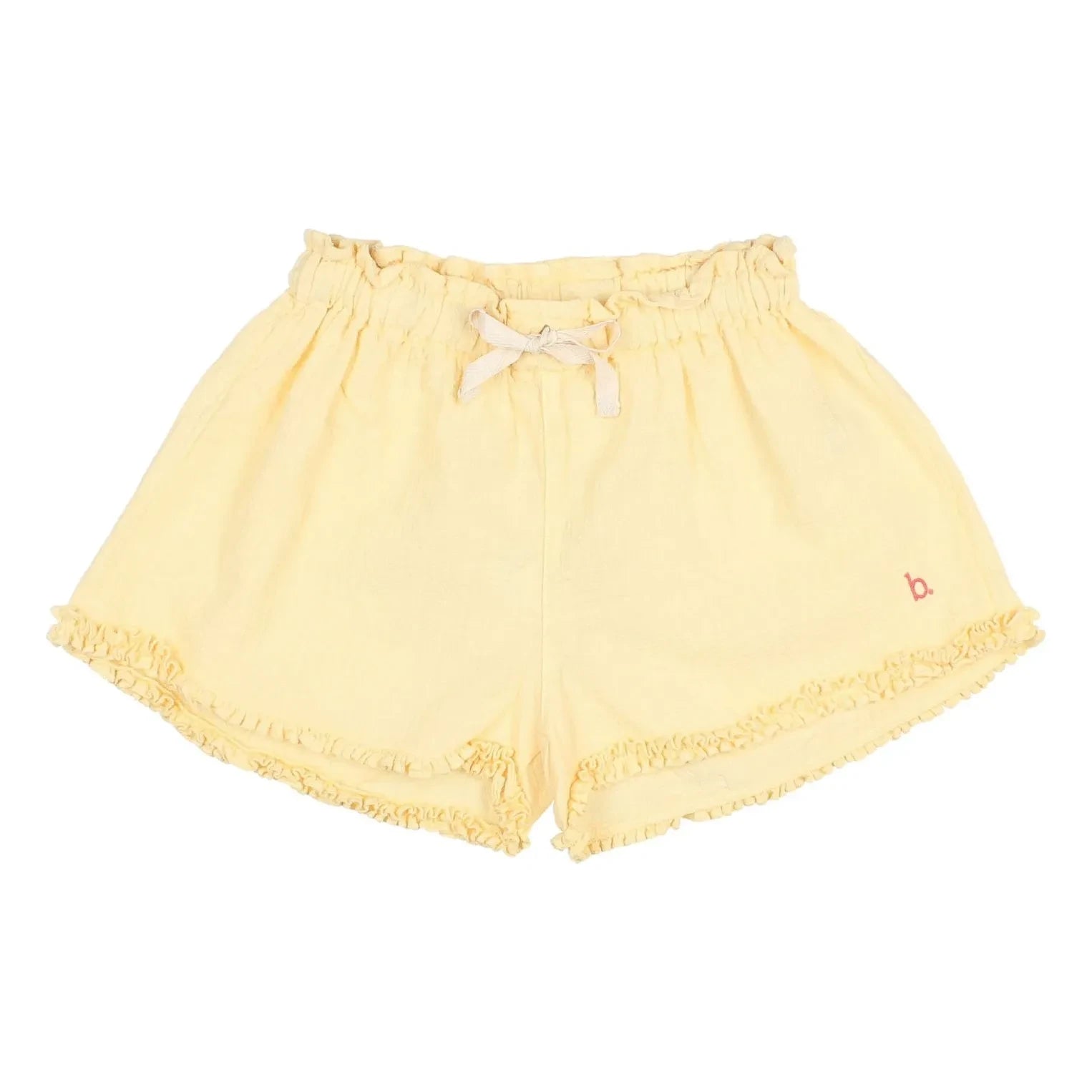 Búho - Organic Cotton Ruffled Shorts | Yellow