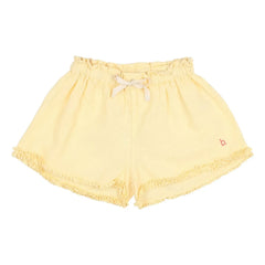 Búho - Organic Cotton Ruffled Shorts | Yellow