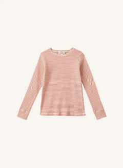 Caramel - Kishon Striped Baby T-Shirt | Red